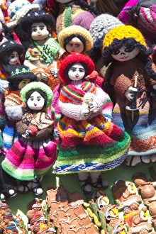 Images Dated 7th March 2009: ARGENTINA, Jujuy Province, Purmamarca. Tulmas (native dolls)