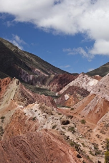 Argentina, Jujuy Province, Purmamarca. The Hill of Seven Colors