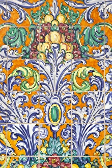 Images Dated 11th March 2009: ARGENTINA, Mendoza Province, Mendoza. Tilework detail, Plaza Espana