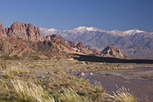 Mendoza Province Prints: ARGENTINA, Mendoza Province, Polvaredas. Landscape off of RN 7