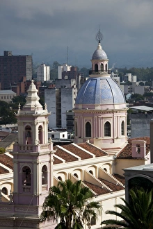 ARGENTINA, Salta Province, Salta. Plaza 9 de Julio and Cathedral, aerial, daytime