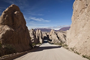 Dirt Road Prints: Argentina, Salta Province, Valles Calchaquies. Rocks and landscape, Corte de Ventisquero
