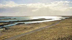 Images Dated 29th May 2019: Argentina, Santa Cruz. Puerto Deseado, Deseado River estuary in low tide