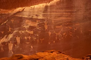 Images Dated 29th November 2006: Arizona: Chinle, Canyon de Chelly National Monument, Close view of Anasazi petroglyphs