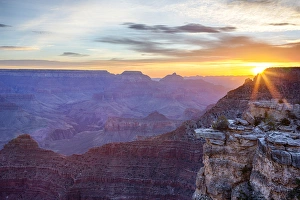 Arizona Prints: Arizona, Grand Canyon National Park, South Rim, Mather Point, Sunrise