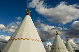 Lodging Prints: Arizona, Holbrook, Teepee rooms, Wigwam Motel, built 1950, Old Route 66