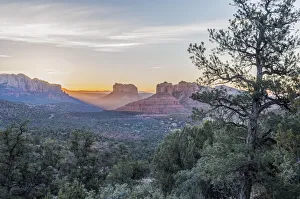 Arizona, Sedona. Cathedral Rock at sunrise