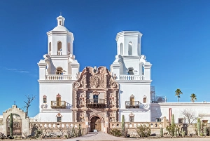 Mission Prints: Arizona, Tucson. San Xavier del Bac Mission Church