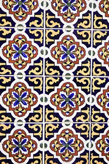 Mexican Prints: Arizona, USA. Mediterranean painted tiles
