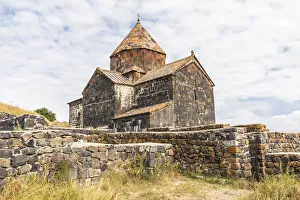 Armenia Prints: Armenia, Sevan. The church of Surp Arakelots at the Sevanavank Monastery complex on Lake