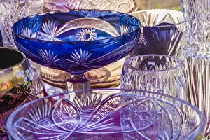 Armenia Prints: Armenia, Yerevan. Vernissage Market antique glassware