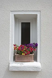 Images Dated 11th June 2005: Arnsberg, Germany. Colorful flowers fill window boxes at houses
