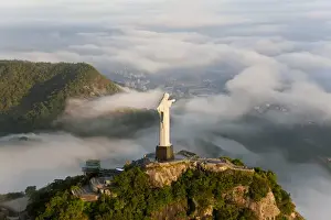 Images Dated 5th December 2011: The Art Deco statue of Jesus, known as Cristo Redentor (Christ the Redeemer)