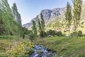 Tajikistan Prints: Artuch, Sughd Province, Tajikistan. A small creek in the mountains of Tajikistan