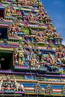 Carving Prints: The Arul Mihu Navasakthi Vinayagar Hindu Temple, Victoria, Mahe, Republic of Seychelles