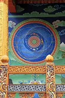 Buddhism Prints: Asia, Bhutan, Punakha. The Cosmic Mandala at Punakha Dzong