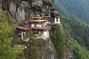 Precipice Prints: Asia, Bhutan. Taktshang or Tigers Nest is the most famous monastery in Bhutan