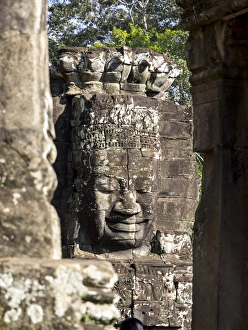 Cambodia Collection: Asia; Cambodia; Angkor Watt; Siem Reap; Faces of the Bayon Temple