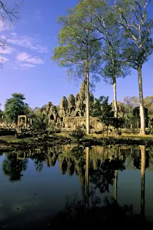 Siem Reap Prints: Asia, Cambodia, Siem Reap. Angkor Thom, view of the Bayon