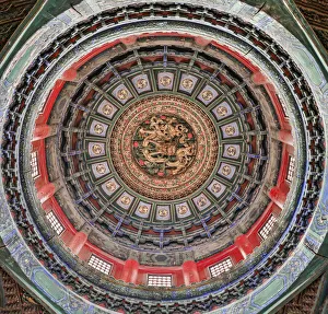 Ceiling Prints: Asia, China, Beijing, Ceiling Detail of the Forbidden City