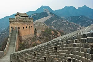 Great Wall Prints: Asia, China, Hebei, Luanping County, Chengde. Great Wall of China at Jinshanling