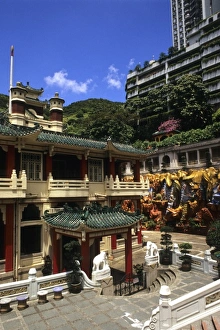Court Yard Prints: Asia, China, Hong Kong. Tiger Balm Gardens
