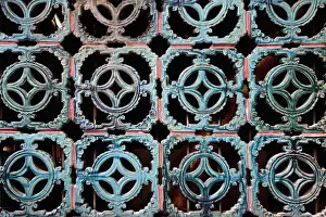 Images Dated 21st January 2010: Asia, China, Macau. Window carved design on one of the buildings on the grounds of the A-Ma Temple