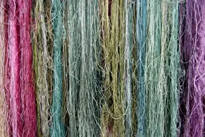 Bolt Prints: Asia, China, Suzhou. Colorful silk threads for embroidery