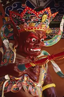 Orient Prints: Asia, China, Yunnan, Kunming. Heavenly king Guang Mu Tian statue; Tanghua Monastery