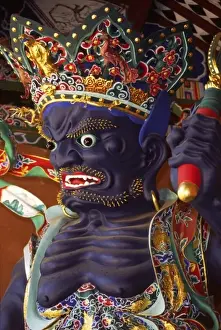 Orient Prints: Asia, China, Yunnan, Kunming. Heavenly king Zeng Chang Tian statue; Tanghua Monastery