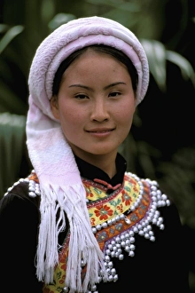 Kunming Prints: Asia, China, Yunnan Province, Kunming. Yunnan ethnic dancer (MR)