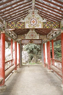 Li Jiang Prints: Asia, China, Yunnan Province, Lijiang Co. Naxi village of Renli. Painted details