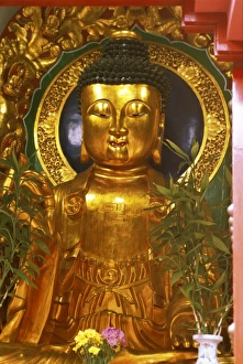 Halo Prints: Asia, Hong Kong. Golden Buddha in Sha Tin Cementary