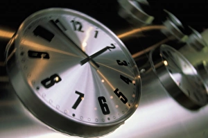 In Formation Prints: Asia, Hong Kong. Wall Clock in Hong Kong Station