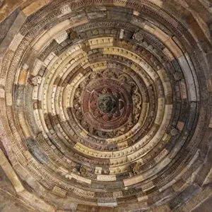 Ralph H Bendjebar Prints: Asia. India, Ceiling details at the Qtub Minar of the Alai-Darwaza complex in New Dehli