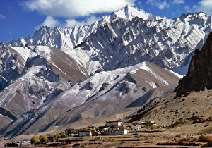 Asia, India, Ladakh, Bodh Kharbu. The village of Bodh Kharbu is located on the Srinagar-Leh