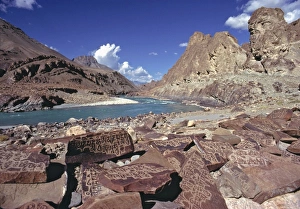 River Bank Prints: Asia, India, Ladakh, Zanskar River