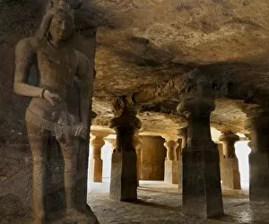 Images Dated 6th April 2007: Asia, India, Maharashtra, Mumbai, Bombay, Elephanta Island. Carved sculptures Inside