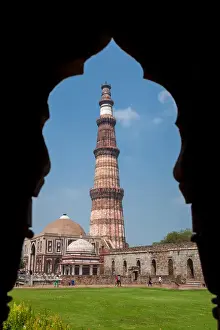 Asia. India, The Qtub Minar of the Alai-Darwaza complex in New Dehli