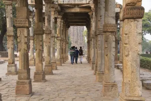 New Delhi Prints: Asia, India Qutb Mosque, New Delhi, Brick minaret, Qutb Minar, UNESCO World Heritage Site
