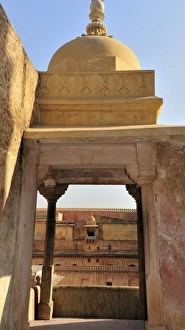 Images Dated 25th March 2007: Asia, India, Rajasthan, Amber (Amer). A doorway in the Amber Palace