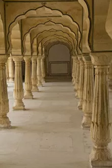 India Gallery: Asia, India, Rajasthan, Jaipur, Amber Fort. Arches