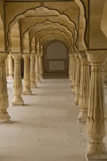 Fort Prints: Asia, India, Rajasthan, Jaipur, Amber Fort. Arches