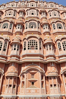 Images Dated 26th March 2007: Asia, India, Rajasthan, Jaipur (Pink City). The Hawa Mahal in Jaipur
