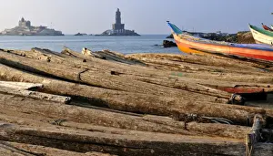 Transporting Prints: Asia, India, Tamil Nadu, Kanniyakumari (Kanyakumari). The Vivekananda Memorial