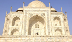 Asia, India, Uttar Pradesh, Agra. The Taj Mahal. A UNESCO World Heritage Site