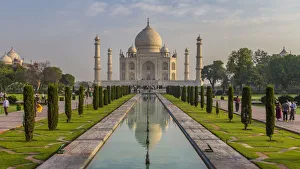 Tomb Prints: Asia. India. View of the Taj Mahal in Agra
