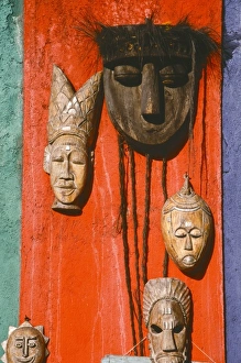 Ubud Prints: Asia, Indonesia, Bali, Ubud. Balinese masks