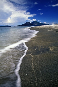 Images Dated 3rd January 2008: Asia, Indonesia, Krakatau Volcano. Beach scene