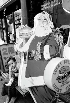 Black and White Gallery: Asia, Japan, Hakodate. Santa Claus in Japan